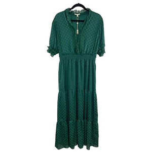 max studio emerald green dress Diaz Dress Emerald Satin Gown Halter Floor main image 1
